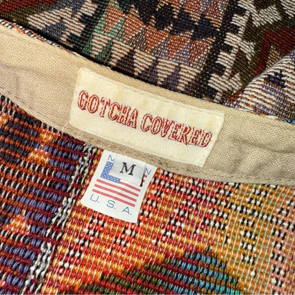 Vintage Gotcha Covered Multicolor Patterned Vest - Picture 2 of 10